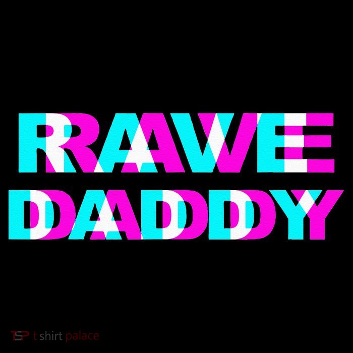 Rave Daddy EDM Music Festival Father Optical Illusion Trippy Womens T-Shirt