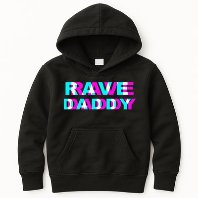 Rave Daddy EDM Music Festival Father Optical Illusion Trippy Kids Hoodie