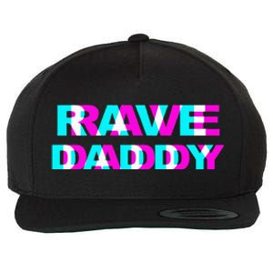 Rave Daddy EDM Music Festival Father Optical Illusion Trippy Wool Snapback Cap