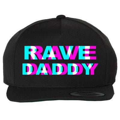 Rave Daddy EDM Music Festival Father Optical Illusion Trippy Wool Snapback Cap