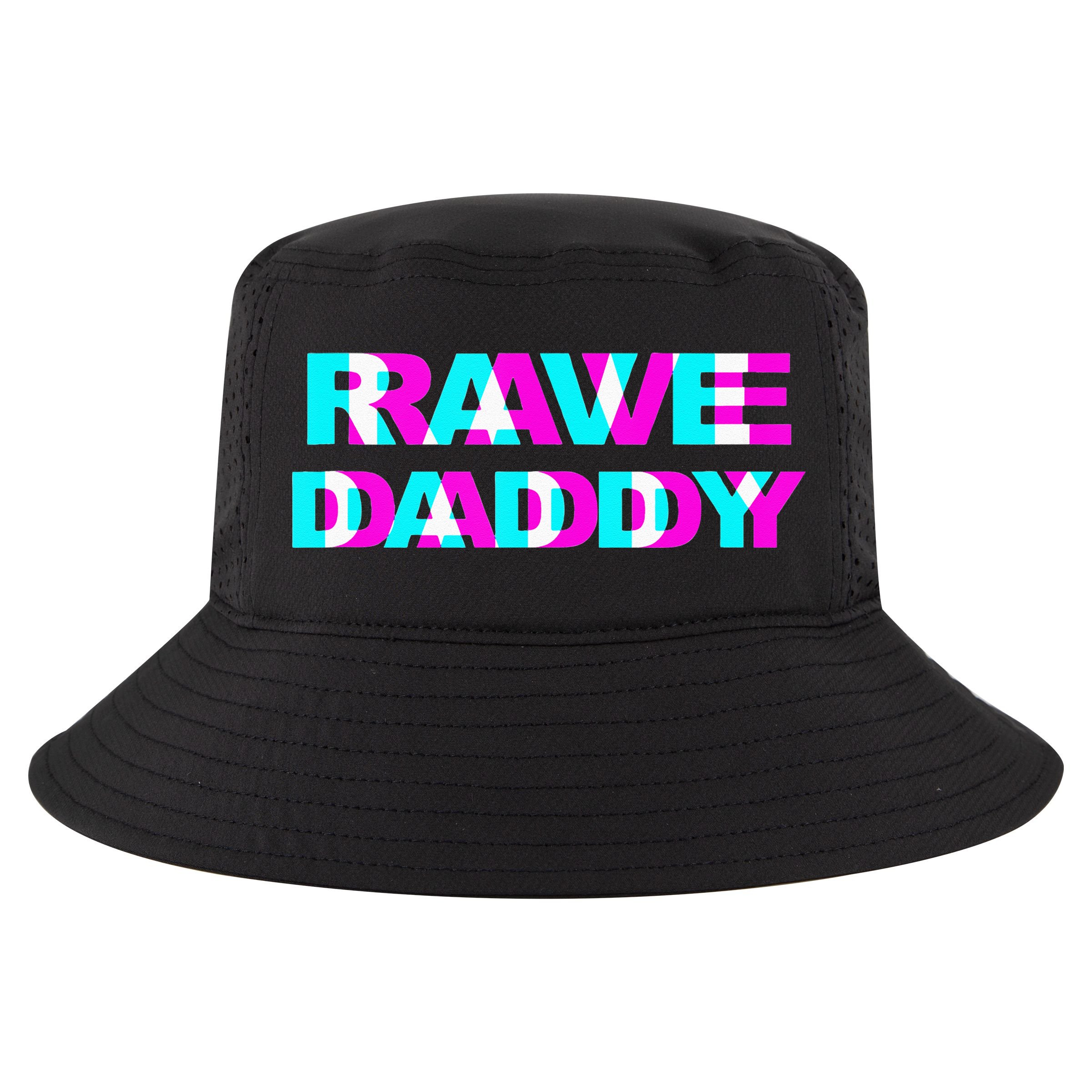 Rave Daddy EDM Music Festival Father Optical Illusion Trippy Cool Comfort Performance Bucket Hat