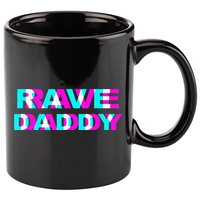 Rave Daddy EDM Music Festival Father Optical Illusion Trippy 11oz C Handle Ceramic Mug