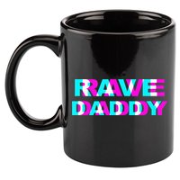 Rave Daddy EDM Music Festival Father Optical Illusion Trippy 11oz C Handle Ceramic Mug