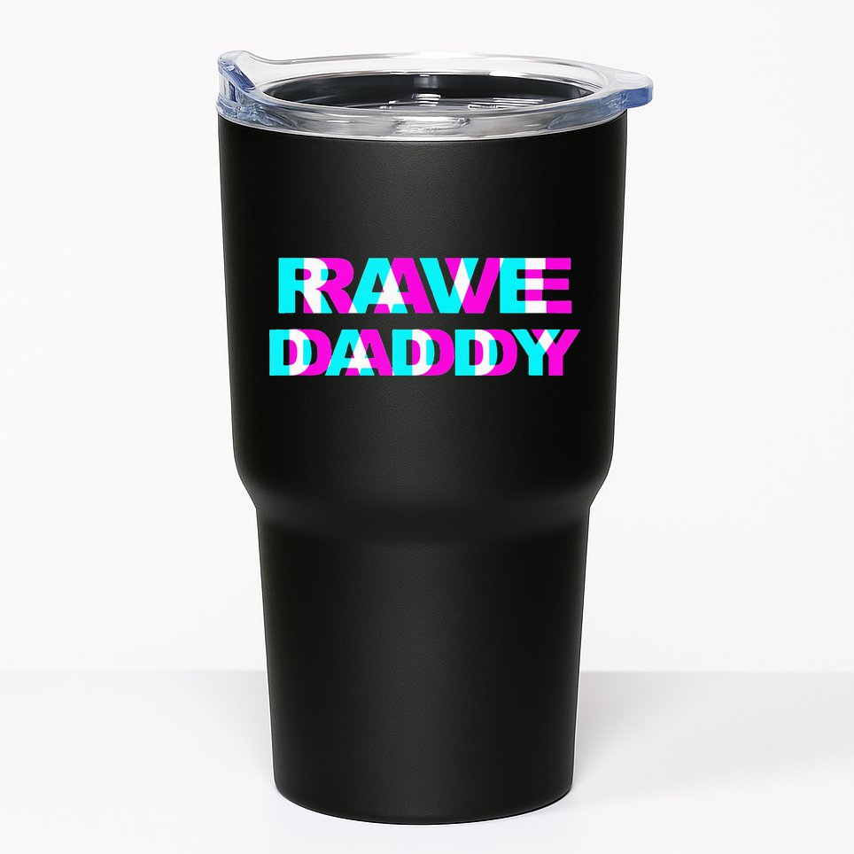 Rave Daddy EDM Music Festival Father Optical Illusion Trippy Tumbler