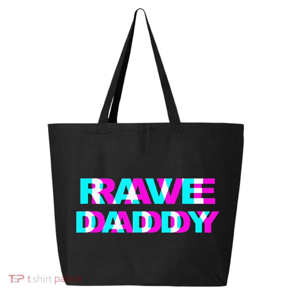 Rave Daddy EDM Music Festival Father Optical Illusion Trippy 25L Jumbo Tote