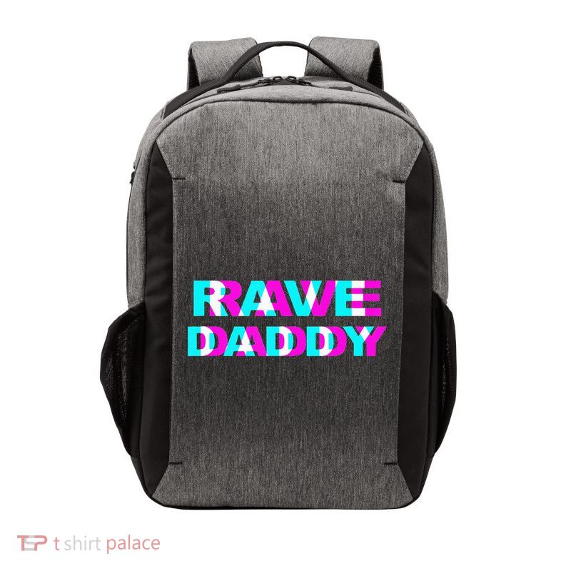 Rave Daddy EDM Music Festival Father Optical Illusion Trippy Vector Backpack