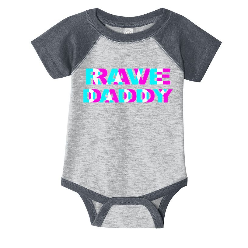 Rave Daddy EDM Music Festival Father Optical Illusion Trippy Infant Baby Jersey Bodysuit