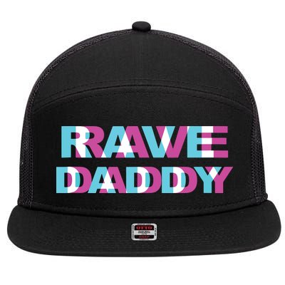 Rave Daddy Edm Music Festival Father Optical Illusion Trippy Tank Top 7 Panel Mesh Trucker Snapback Hat