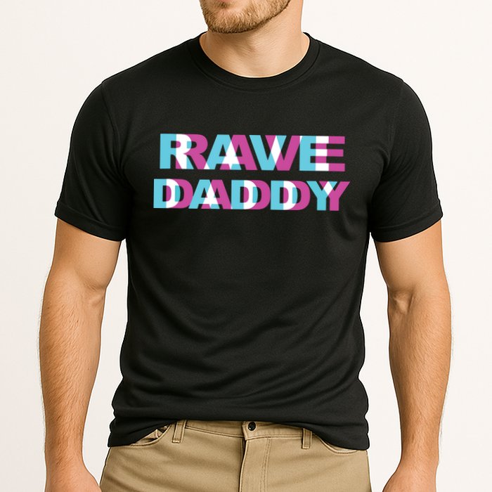 Rave Daddy Edm Music Festival Father Optical Illusion Trippy Tank Top Cooling Performance Crew T-Shirt