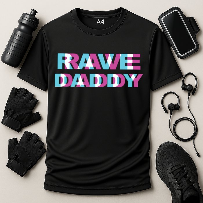 Rave Daddy Edm Music Festival Father Optical Illusion Trippy Tank Top Cooling Performance Crew T-Shirt