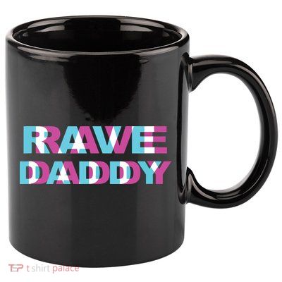 Rave Daddy Edm Music Festival Father Optical Illusion Trippy Tank Top 11oz C Handle Ceramic Mug