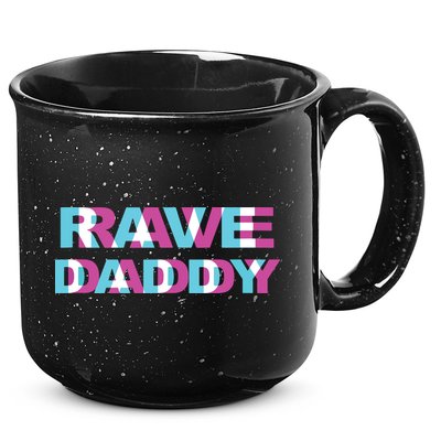 Rave Daddy Edm Music Festival Father Optical Illusion Trippy Tank Top 15oz Campfire Ceramic Mug
