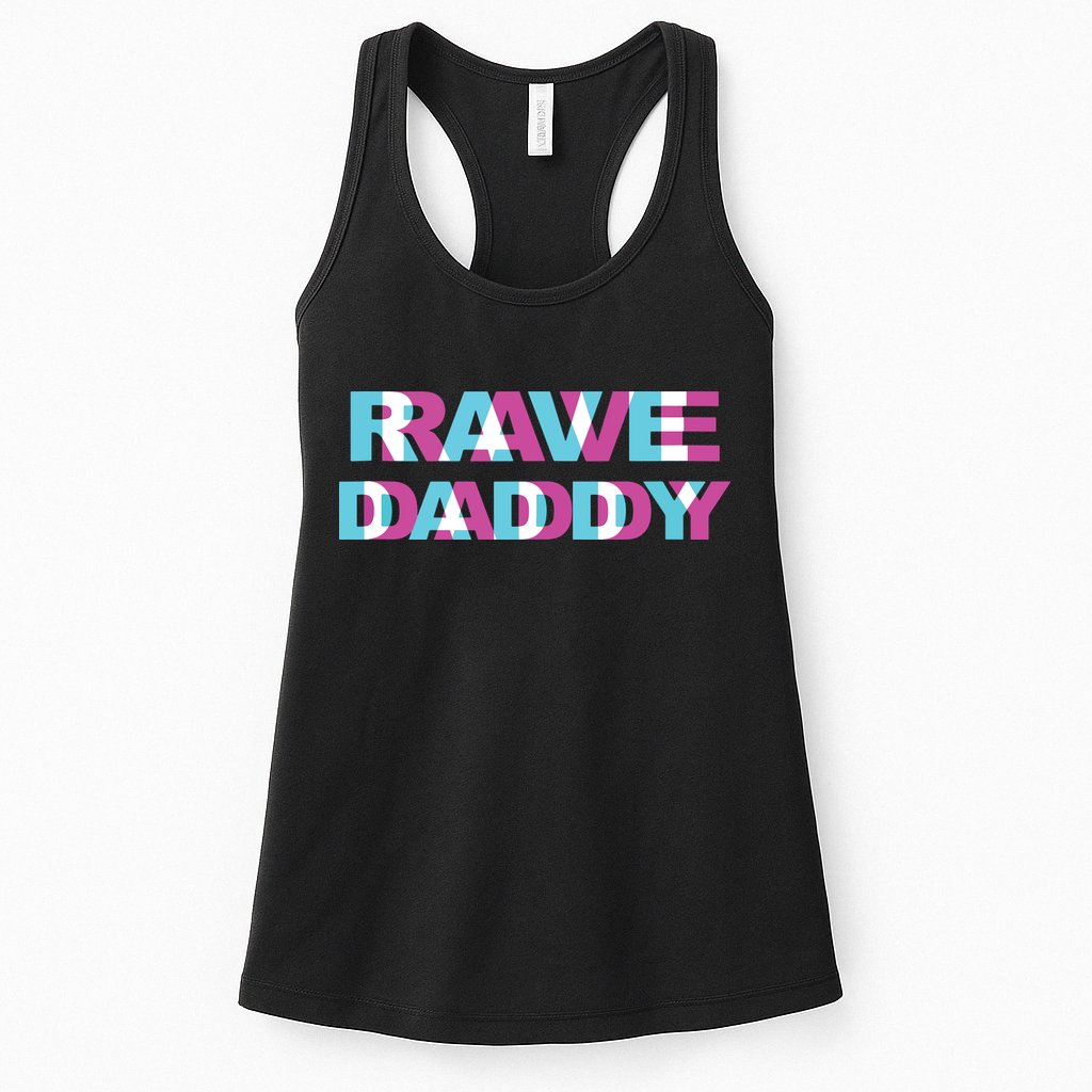 Rave Daddy Edm Music Festival Father Optical Illusion Trippy Tank Top Womens Tank Top