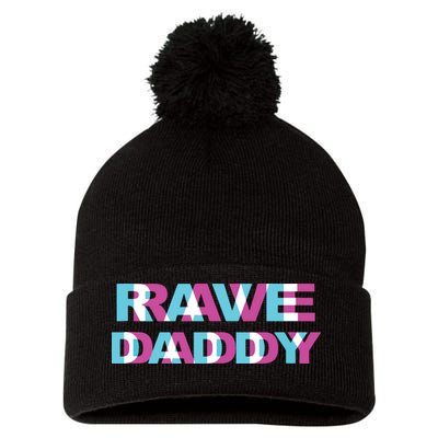 Rave Daddy Edm Music Festival Father Optical Illusion Trippy Tank Top Pom Pom 12in Knit Beanie