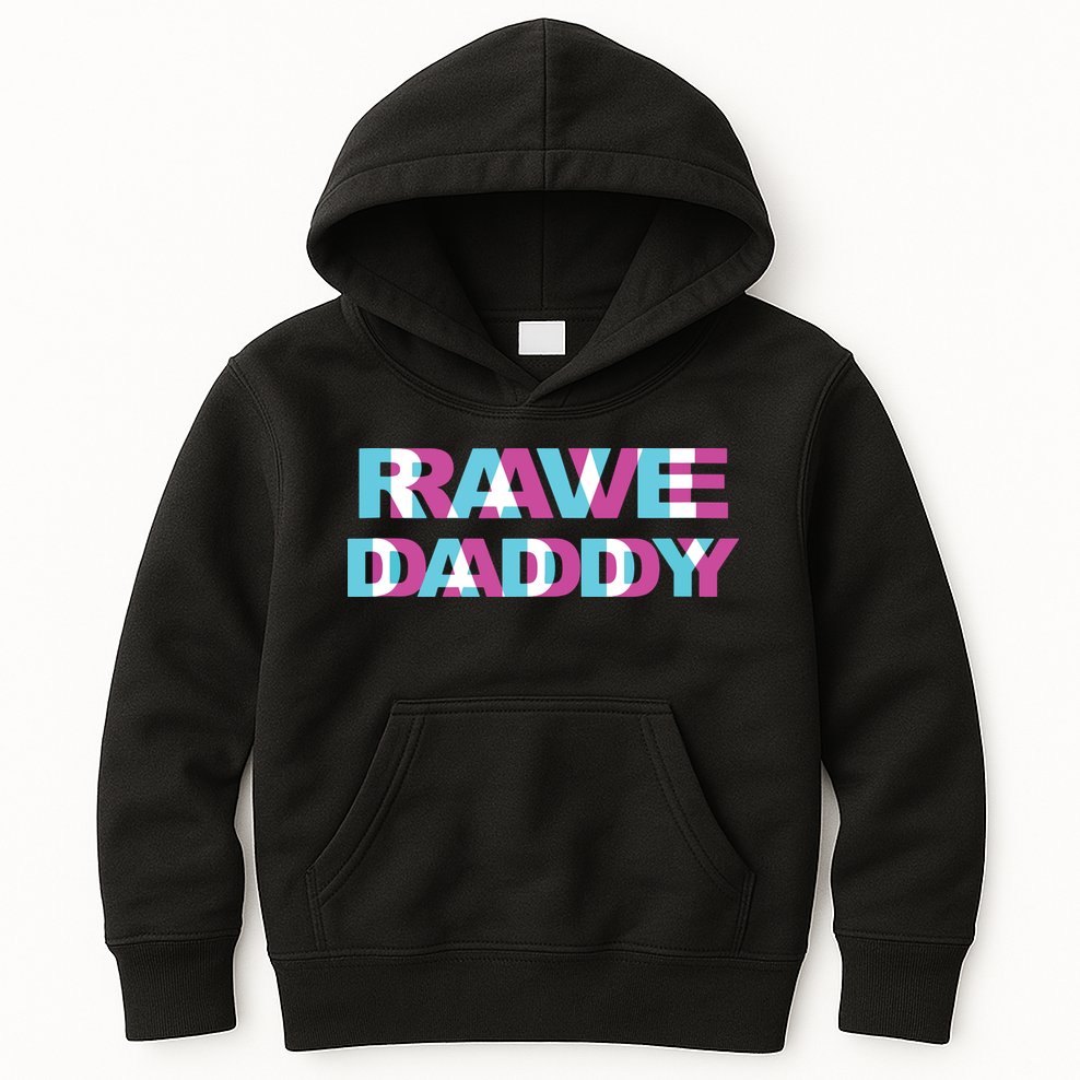 Rave Daddy Edm Music Festival Father Optical Illusion Trippy Tank Top Kids Hoodie