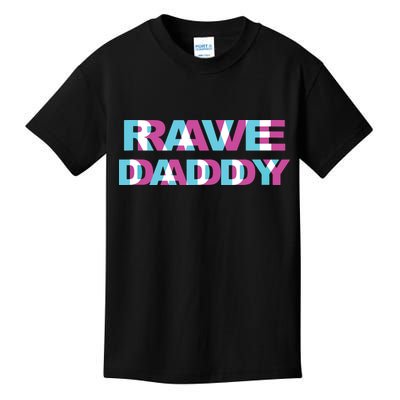 Rave Daddy Edm Music Festival Father Optical Illusion Trippy Tank Top Kids T-Shirt