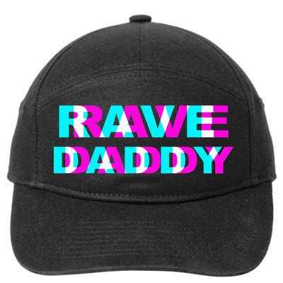 Rave Daddy Edm Music Festival Father Optical Illusion Trippy 7-Panel Snapback Hat
