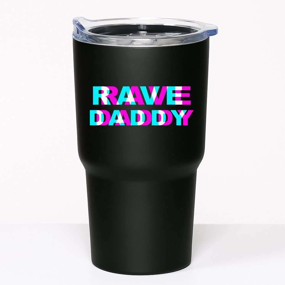Rave Daddy Edm Music Festival Father Optical Illusion Trippy Tumbler