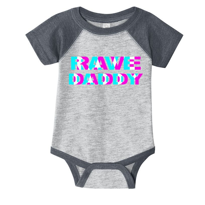 Rave Daddy Edm Music Festival Father Optical Illusion Trippy Infant Baby Jersey Bodysuit