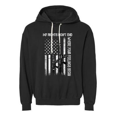 Rights Don't End Where Feelings Begin Garment-Dyed Fleece Hoodie