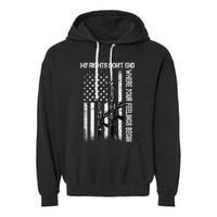 Rights Don't End Where Feelings Begin Garment-Dyed Fleece Hoodie