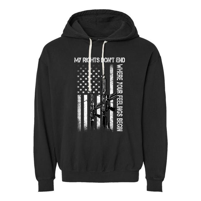 Rights Don't End Where Feelings Begin Garment-Dyed Fleece Hoodie