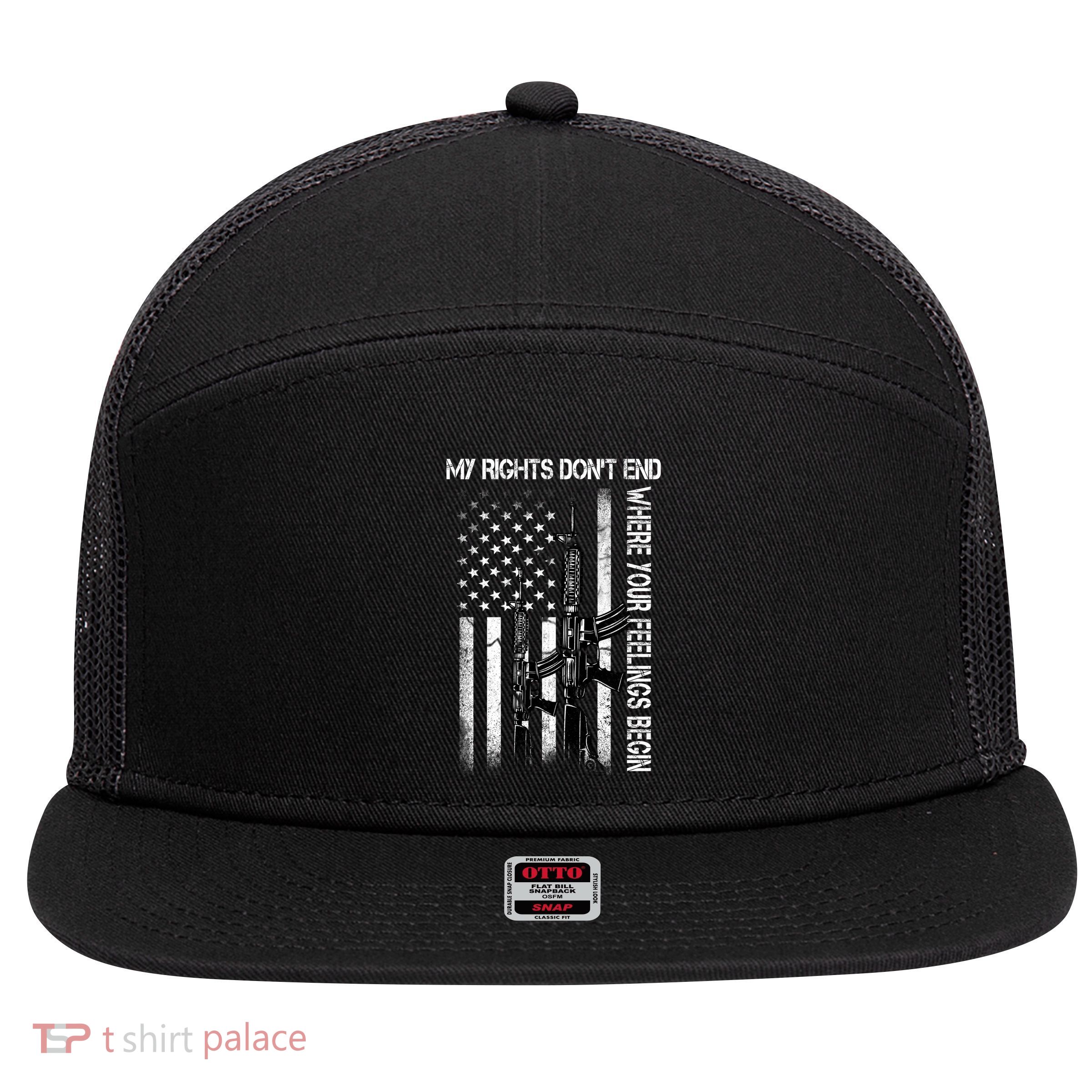 Rights Don't End Where Feelings Begin 7 Panel Mesh Trucker Snapback Hat