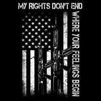Rights Don't End Where Feelings Begin Drawstring Bag