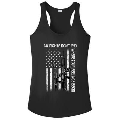 Rights Don't End Where Feelings Begin Ladies PosiCharge Competitor Racerback Tank