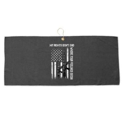 Rights Don't End Where Feelings Begin Large Microfiber Waffle Golf Towel