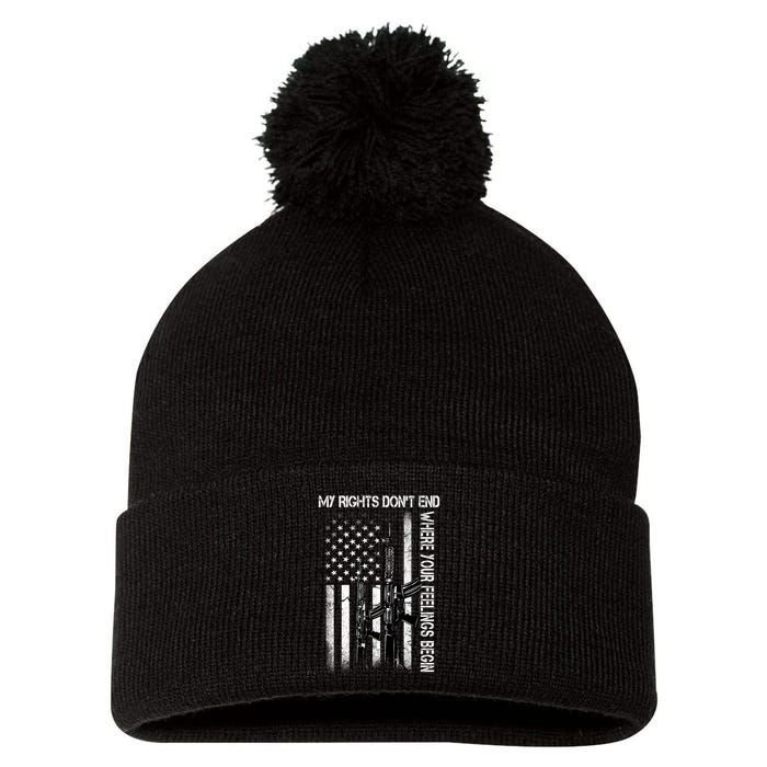 Rights Don't End Where Feelings Begin Pom Pom 12in Knit Beanie
