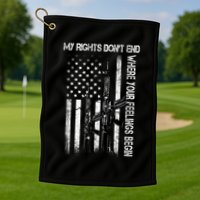 Rights Don't End Where Feelings Begin Golf Towel