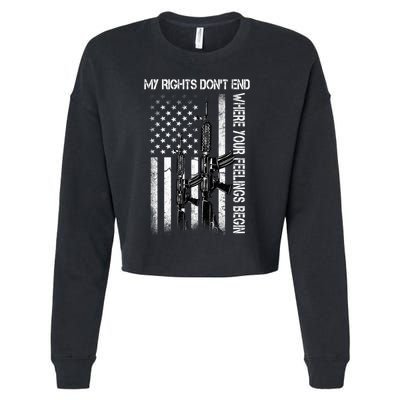 Rights Don't End Where Feelings Begin Cropped Pullover Crew