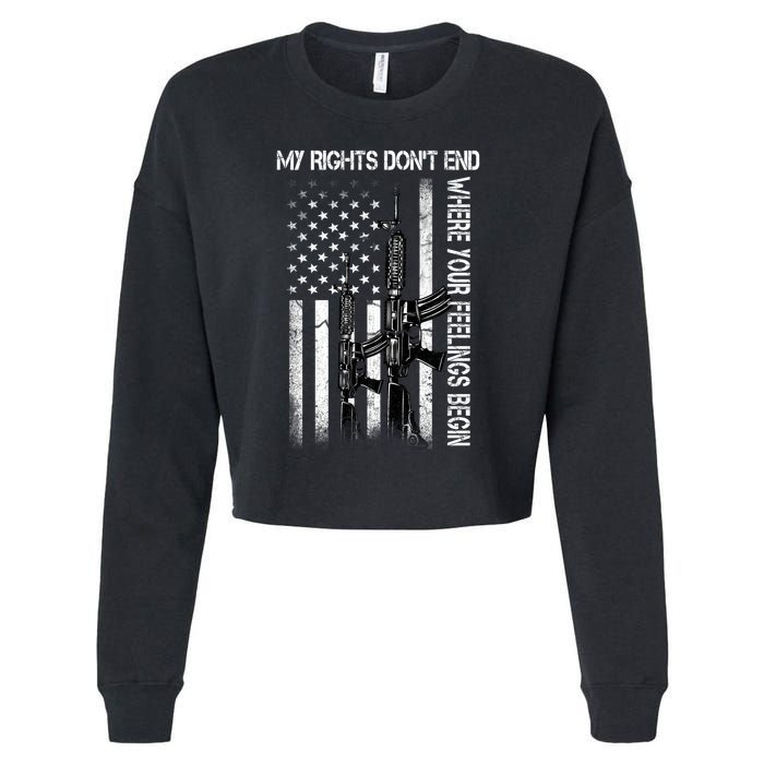 Rights Don't End Where Feelings Begin Cropped Pullover Crew