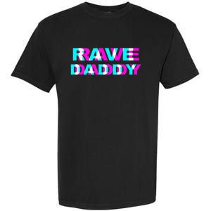 Rave Daddy EDM Music Festival Father Optical Illusion Trippy Garment-Dyed Heavyweight T-Shirt