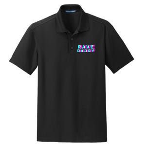 Rave Daddy EDM Music Festival Father Optical Illusion Trippy Dry Zone Grid Polo