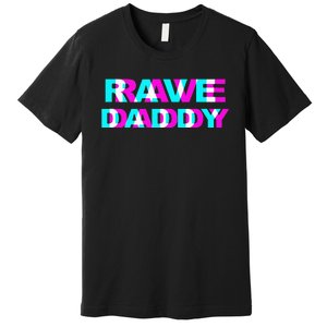 Rave Daddy EDM Music Festival Father Optical Illusion Trippy Premium T-Shirt