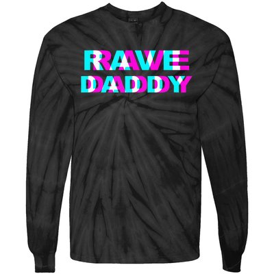 Rave Daddy EDM Music Festival Father Optical Illusion Trippy Tie-Dye Long Sleeve Shirt