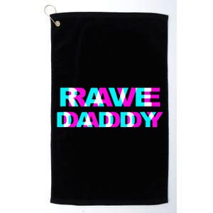 Rave Daddy EDM Music Festival Father Optical Illusion Trippy Platinum Collection Golf Towel