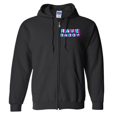 Rave Daddy EDM Music Festival Father Optical Illusion Trippy Full Zip Hoodie