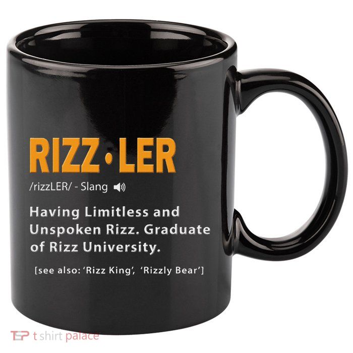 Rizzler Definition Funny Meme Quote Gen Z Alpha Rizz Up 11oz C Handle Ceramic Mug