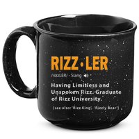 Rizzler Definition Funny Meme Quote Gen Z Alpha Rizz Up 15oz Campfire Ceramic Mug