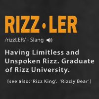 Rizzler Definition Funny Meme Quote Gen Z Alpha Rizz Up Large Microfiber Waffle Golf Towel