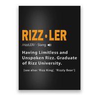 Rizzler Definition Funny Meme Quote Gen Z Alpha Rizz Up Poster