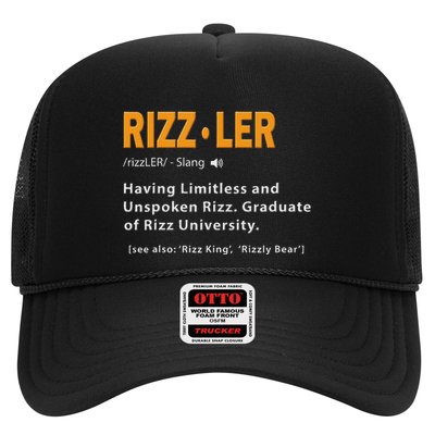Rizzler Definition Funny Meme Quote Gen Z Alpha Rizz Up Trucker Hat