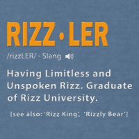 Rizzler Definition Funny Meme Quote Gen Z Alpha Rizz Up Garment-Dyed Sweatshirt
