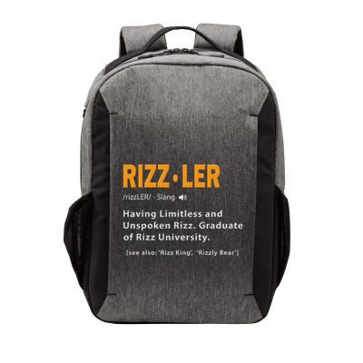 Rizzler Definition Funny Meme Quote Gen Z Alpha Rizz Up Vector Backpack