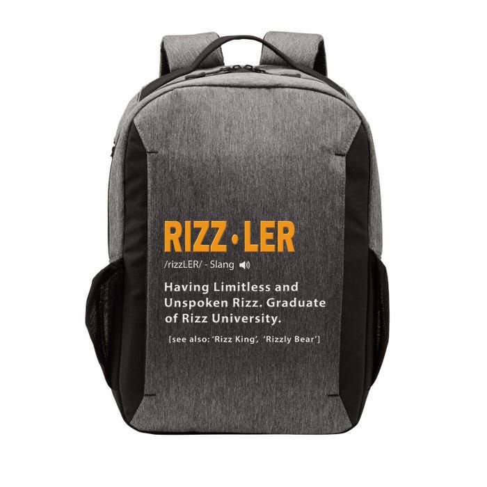 Rizzler Definition Funny Meme Quote Gen Z Alpha Rizz Up Vector Backpack