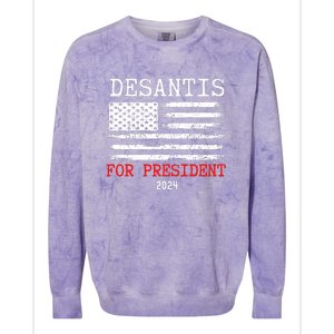 Ron Desantis For President 2024 Colorblast Crewneck Sweatshirt