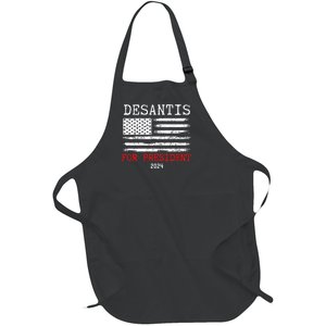 Ron Desantis For President 2024 Full-Length Apron With Pockets